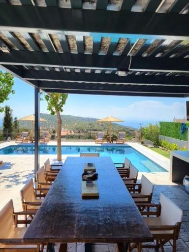 "Stergiou Luxury Apartment 2Nd Floor" Με Κοινη Πισινα Saronida 外观 照片
