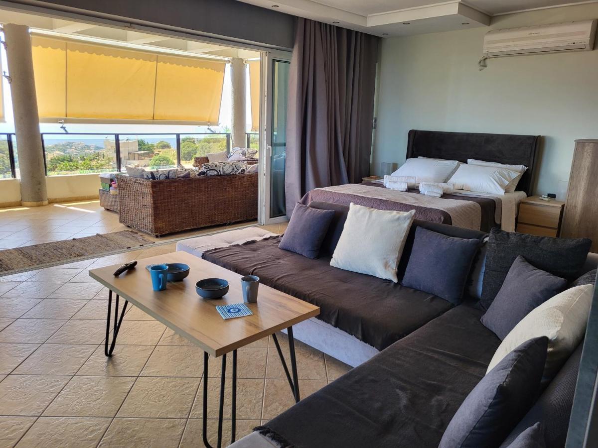 "Stergiou Luxury Apartment 2Nd Floor" Με Κοινη Πισινα Saronida 外观 照片