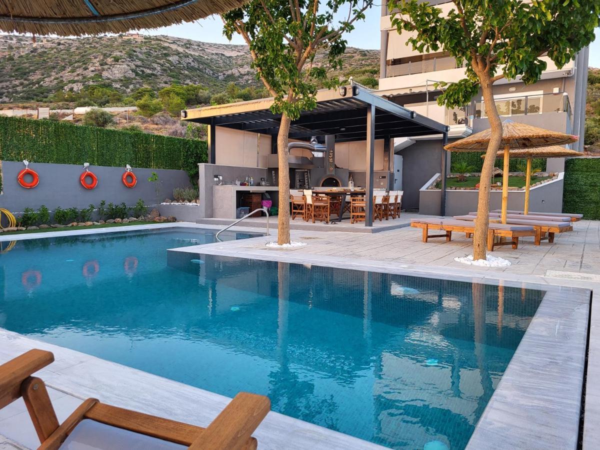 "Stergiou Luxury Apartment 2Nd Floor" Με Κοινη Πισινα Saronida 外观 照片